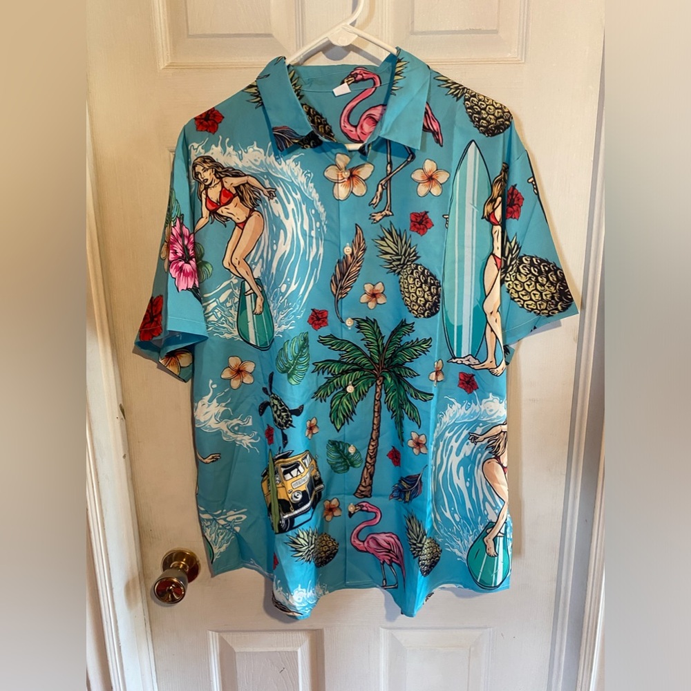 Mens  Tropical 🏝️ shirt 👕 size 2XL